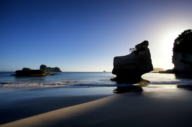 Cathedral Cove where Prince Caspian was filmed, sunrise