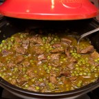 Lamb Tagine with Peas and Lemons served with a Tagine of Chickpeas
