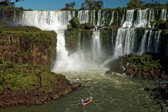 Boast take people almost under the falls for a good soaking