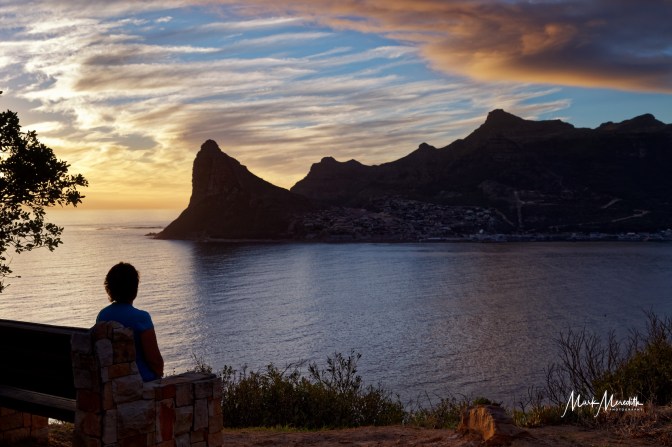 Sunset over Hout Bay and Sentinel Peak